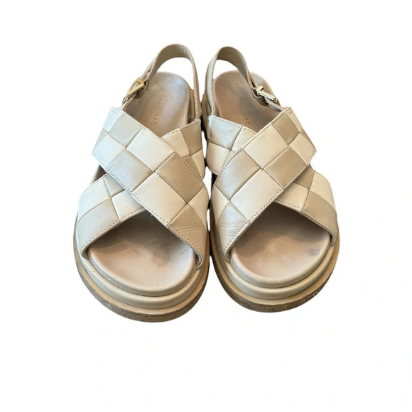 Alohas Marshmallow Scacchi Stone Beige Ivory Sandals - Picture 3 of 10